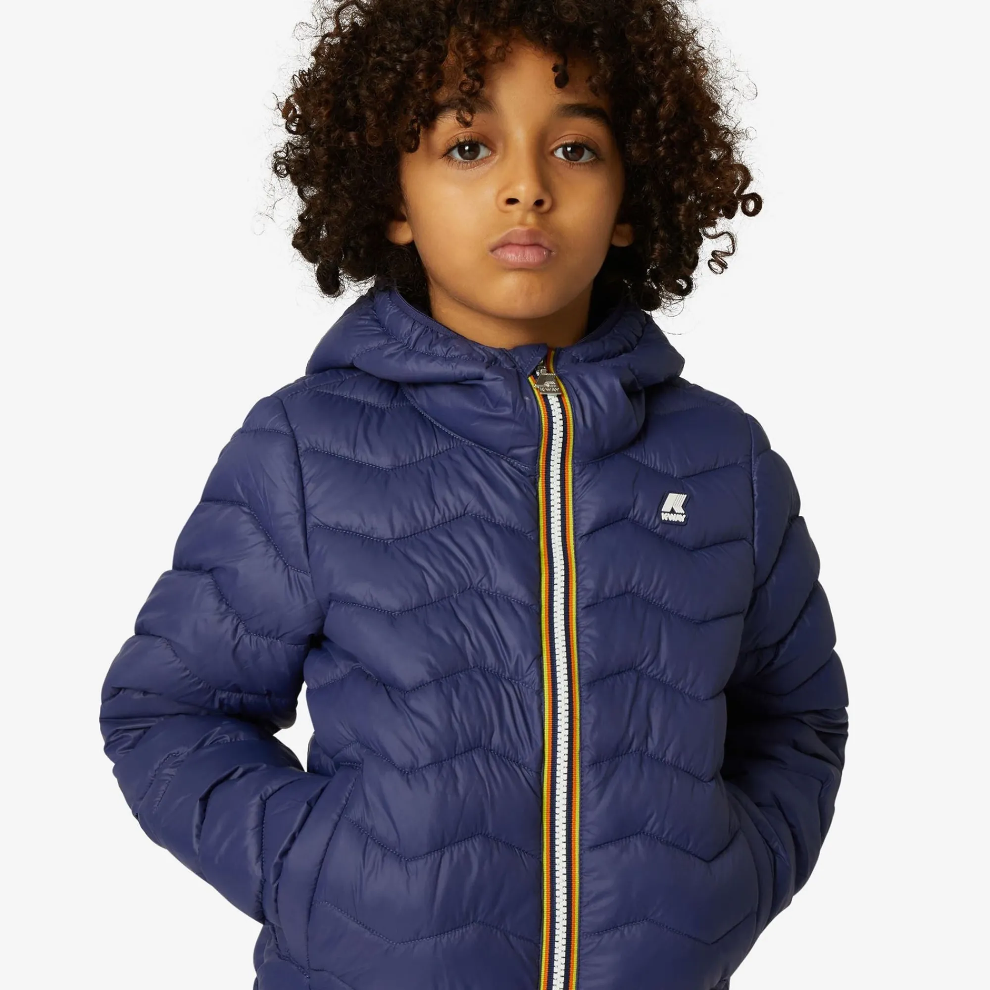 K-WAY P. Jack Quilted Warm - Jackets - Short - Boy - Blue Medieval New