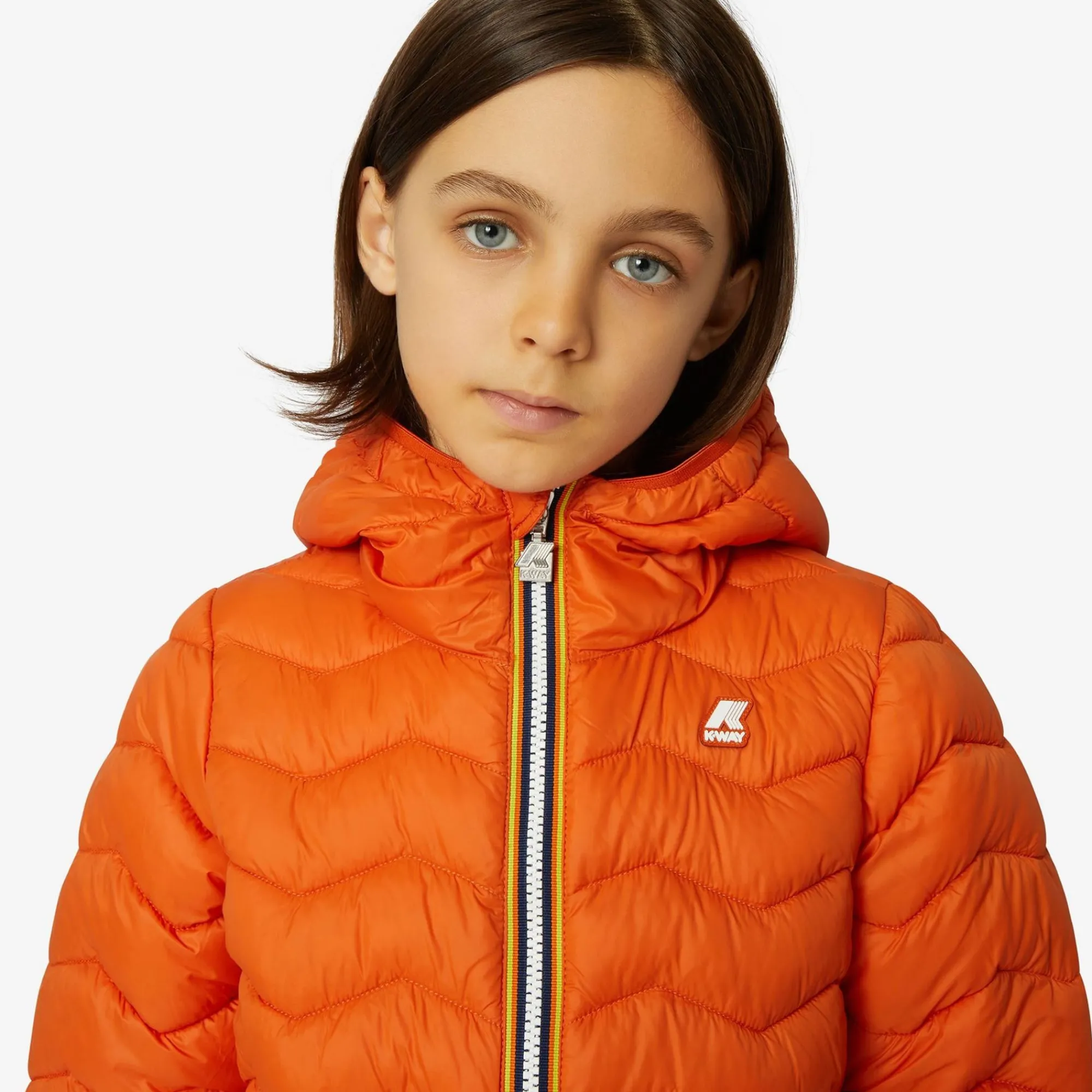 K-WAY P. Jack Quilted Warm - Jackets - Short - Boy - Orange Rust Outlet