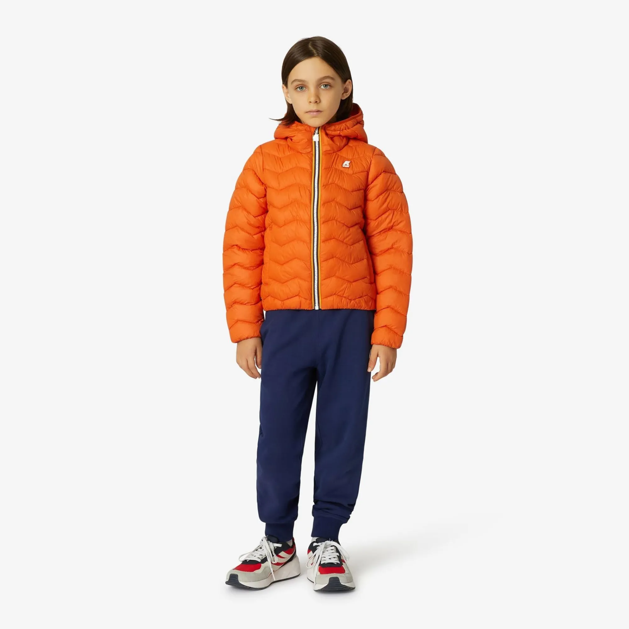 K-WAY P. Jack Quilted Warm - Jackets - Short - Boy - Orange Rust Outlet