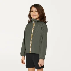K-WAY P. Jack Stretch Nylon Jersey - Jackets - Short - Boy - Green Blackish Outlet