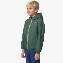 K-WAY P. Jake Plus.2 Reversible - Jackets - Short - Boy - Green Palm-Yellow Mimosa Hot