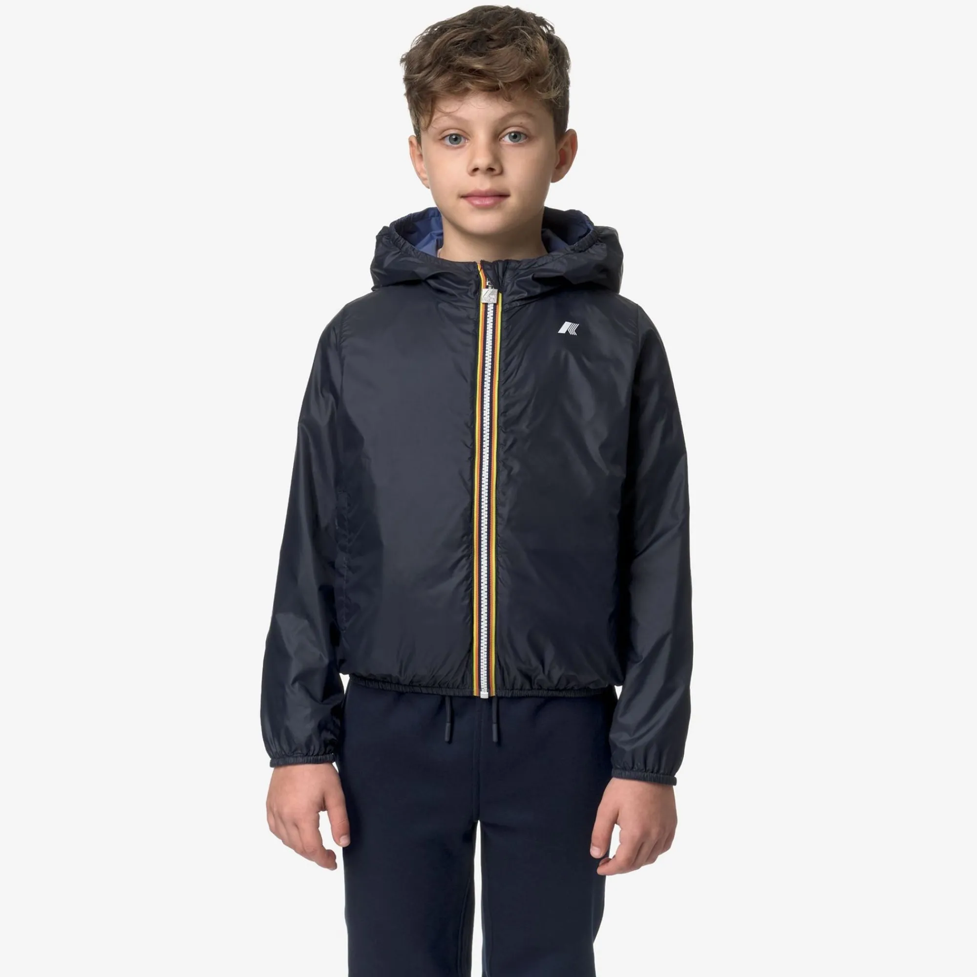 K-WAY P. Jake Plus.2 Reversible - Jackets - Short - Boy - Blue F-Blue D Online