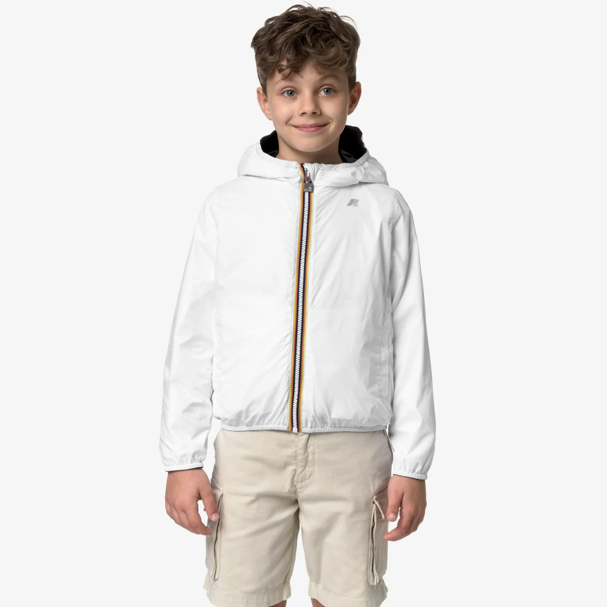 K-WAY P. Jake Plus.2 Reversible - Jackets - Short - Boy - Blue Depth-White Cheap