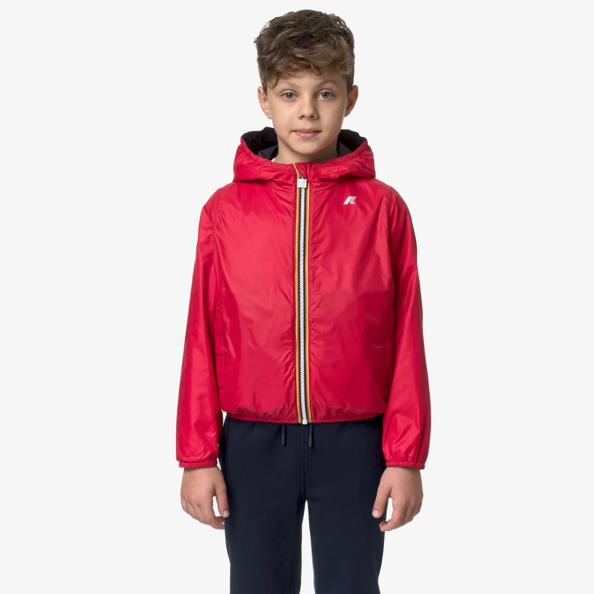 K-WAY P. Jake Plus.2 Reversible - Jackets - Short - Boy - Blue Depth-Red Store