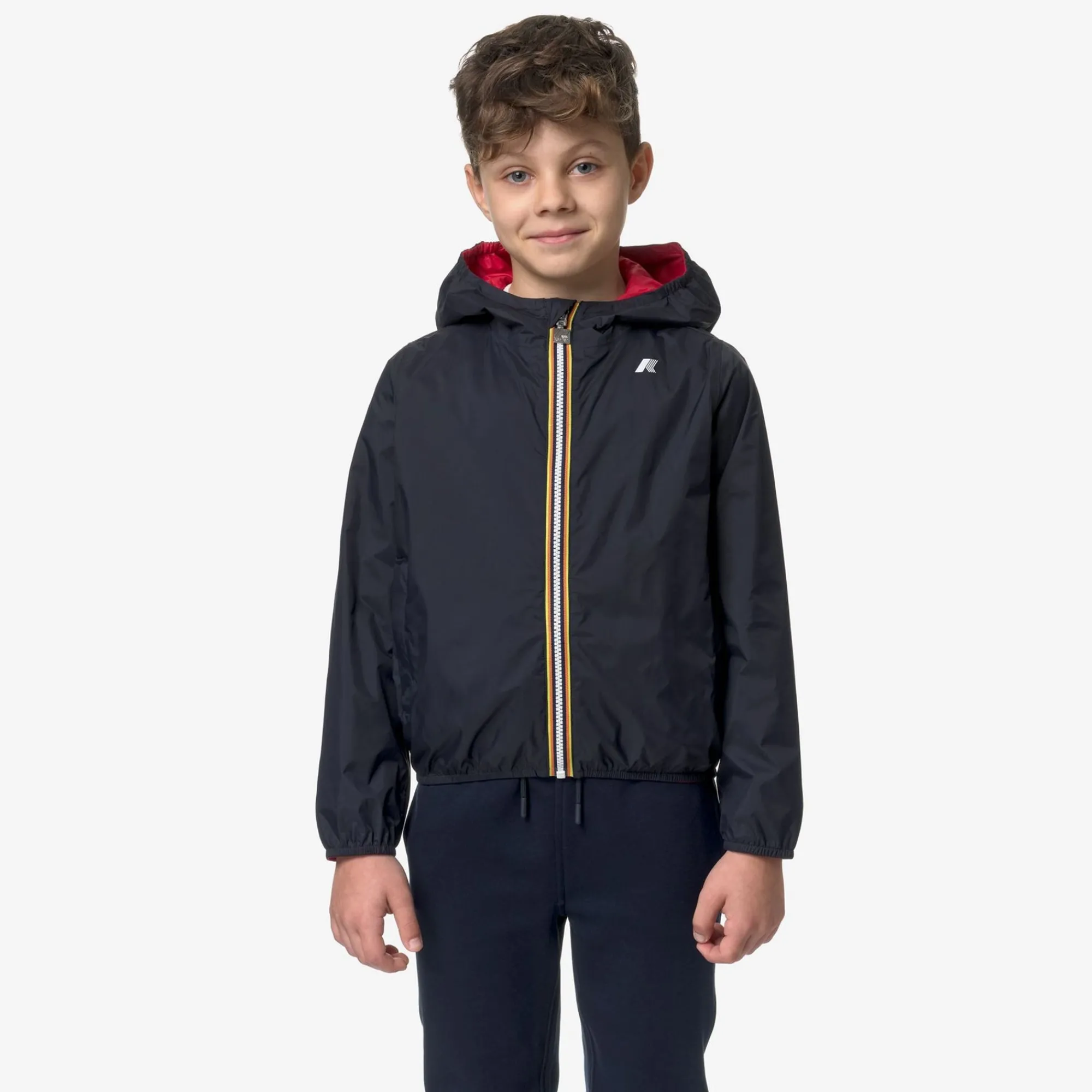 K-WAY P. Jake Plus.2 Reversible - Jackets - Short - Boy - Blue Depth-Red Store