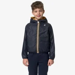K-WAY P. Jake Plus.2 Reversible - Jackets - Short - Boy - Yellow Mimosa-Blue Depth Cheap