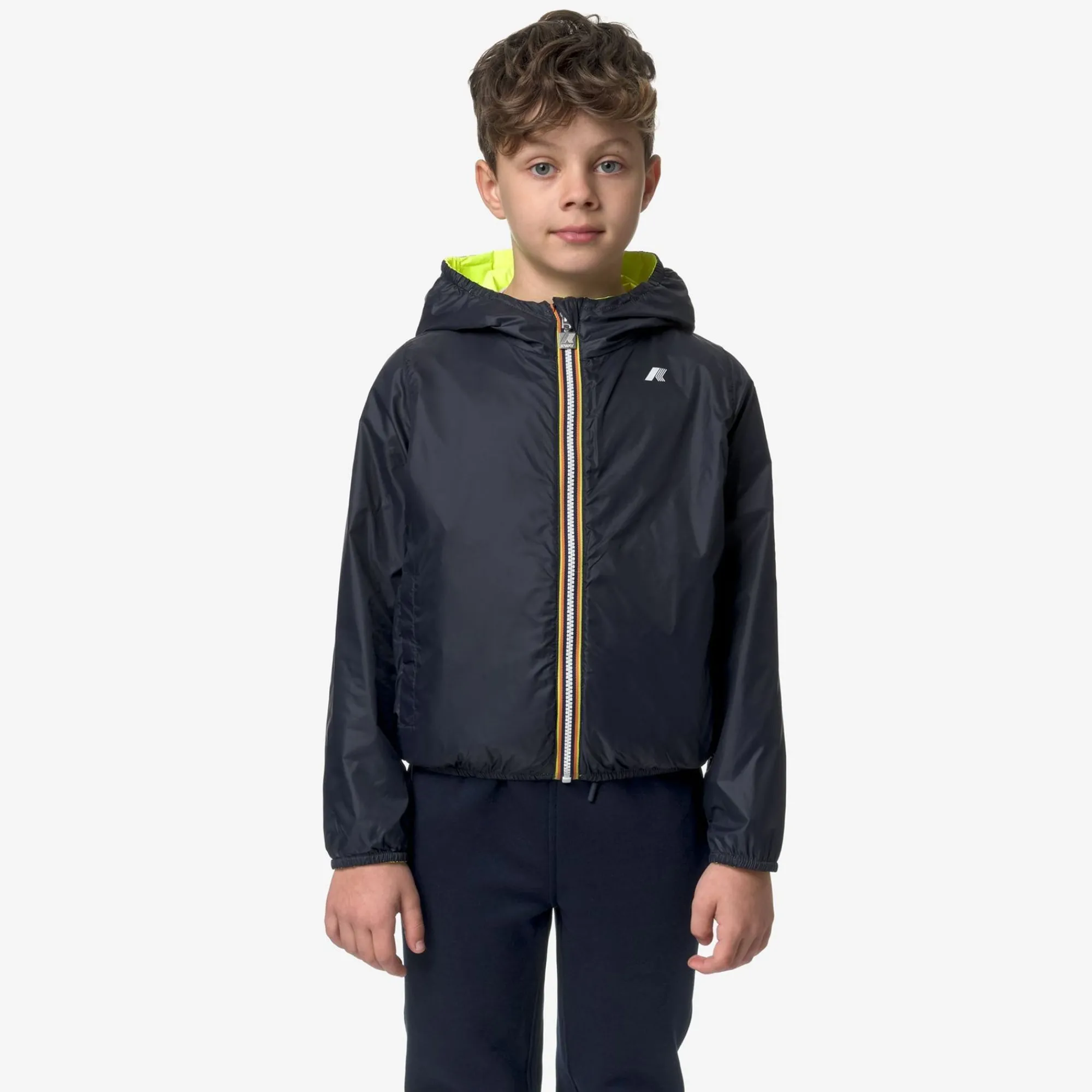 K-WAY P. Jakeeco Plus Reversible Fluo - Jackets - Short - Boy - Yellow Fluo Online