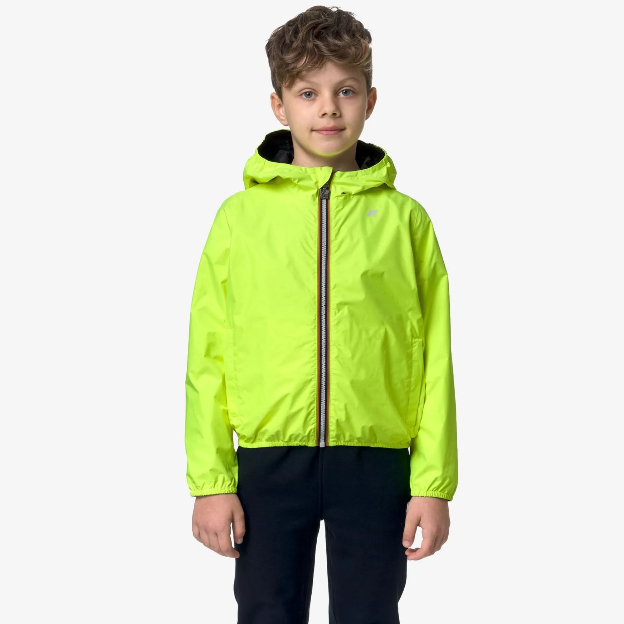 K-WAY P. Jakeeco Plus Reversible Fluo - Jackets - Short - Boy - Yellow Fluo Online