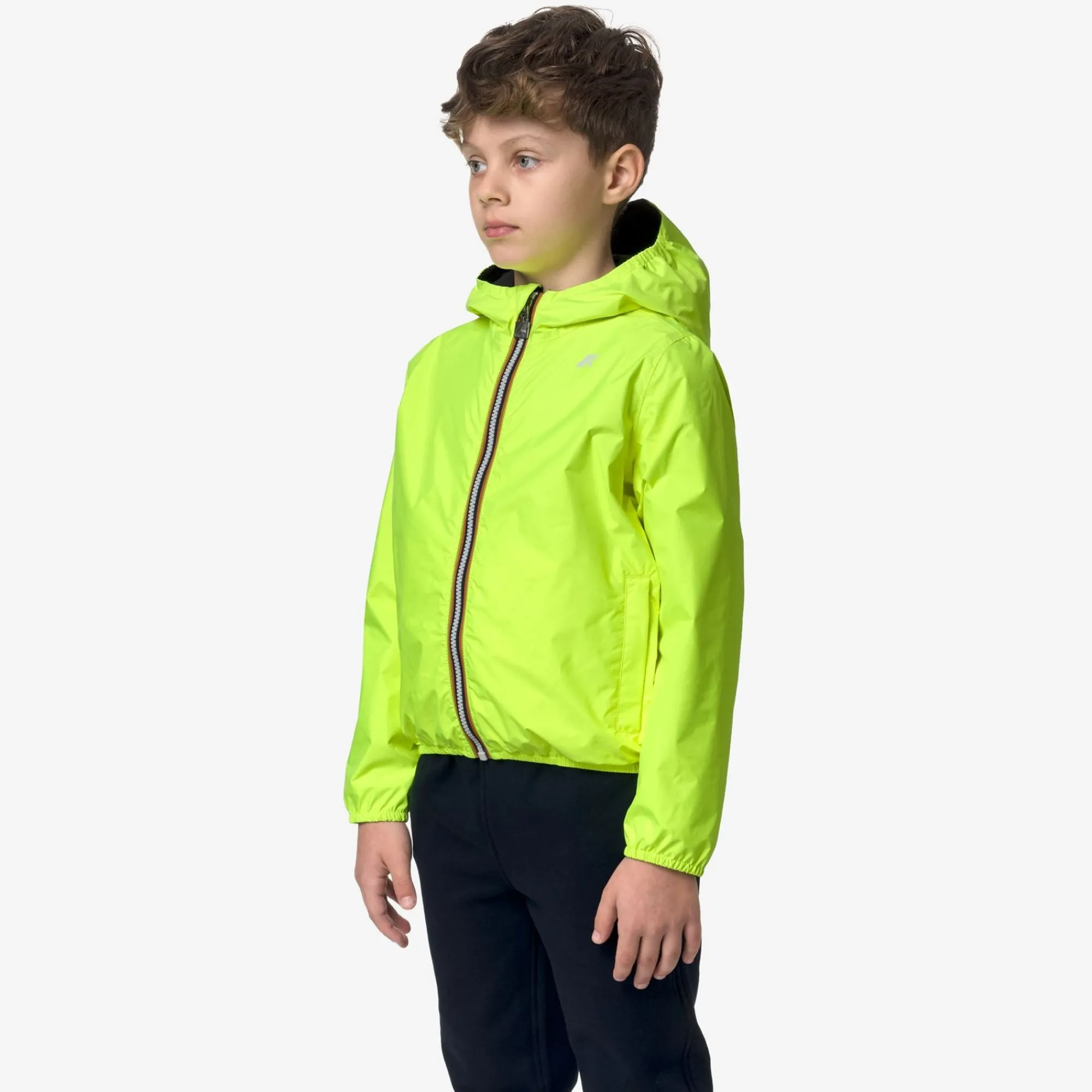 K-WAY P. Jakeeco Plus Reversible Fluo - Jackets - Short - Boy - Yellow Fluo Online