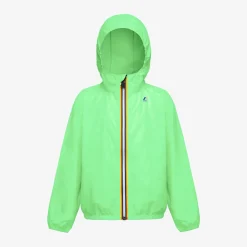 K-WAY P. Le Vrai 3.0 Claude - Jackets - Mid - Kid Unisex - Green Fluo Best Sale