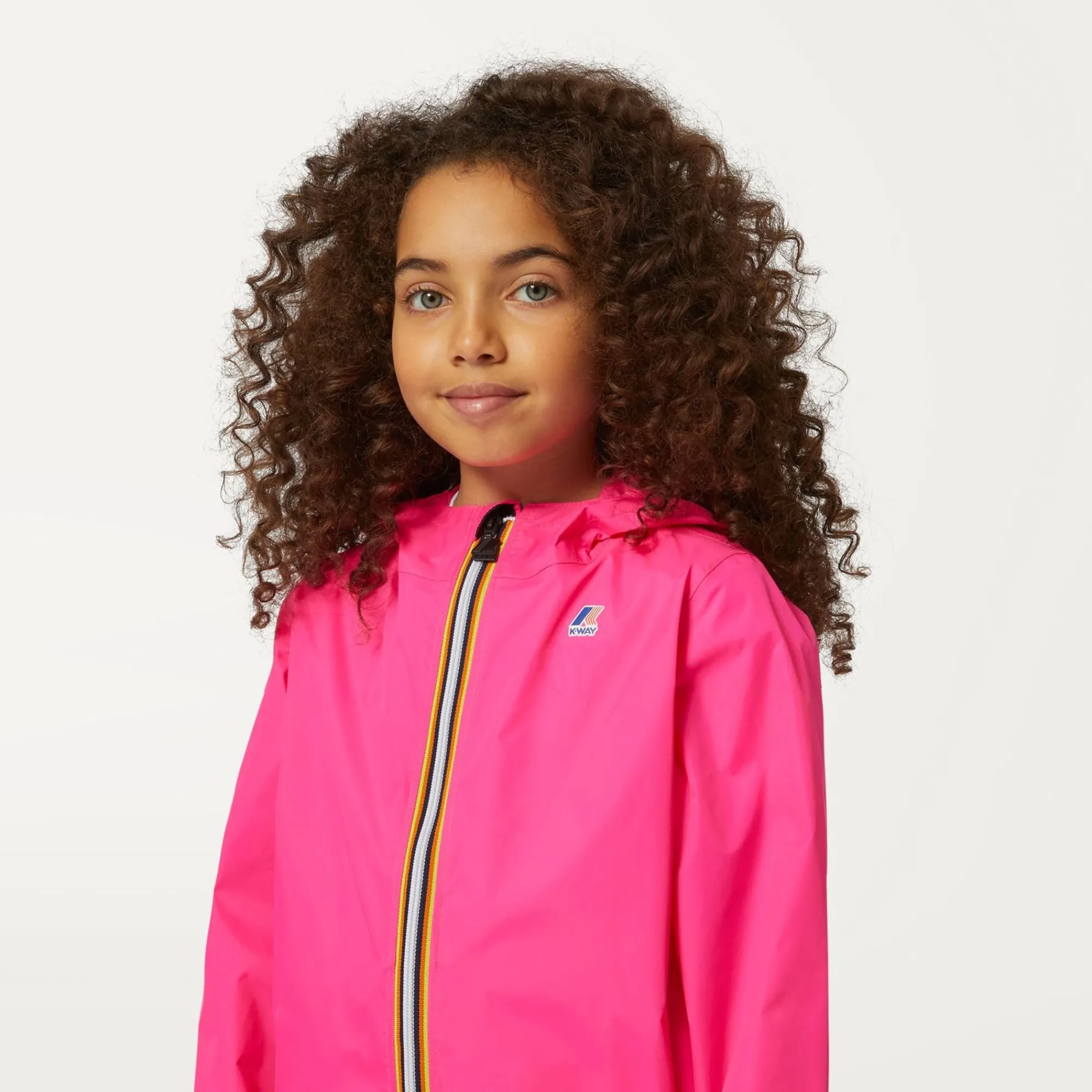 K-WAY P. Le Vrai 3.0 Claude - Jackets - Mid - Kid Unisex - Pink Intense Hot