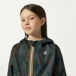 K-WAY P. Le Vrai 3.0 Claude Graphic - Jackets - Mid - Kid Unisex - Camo Green Blk Best