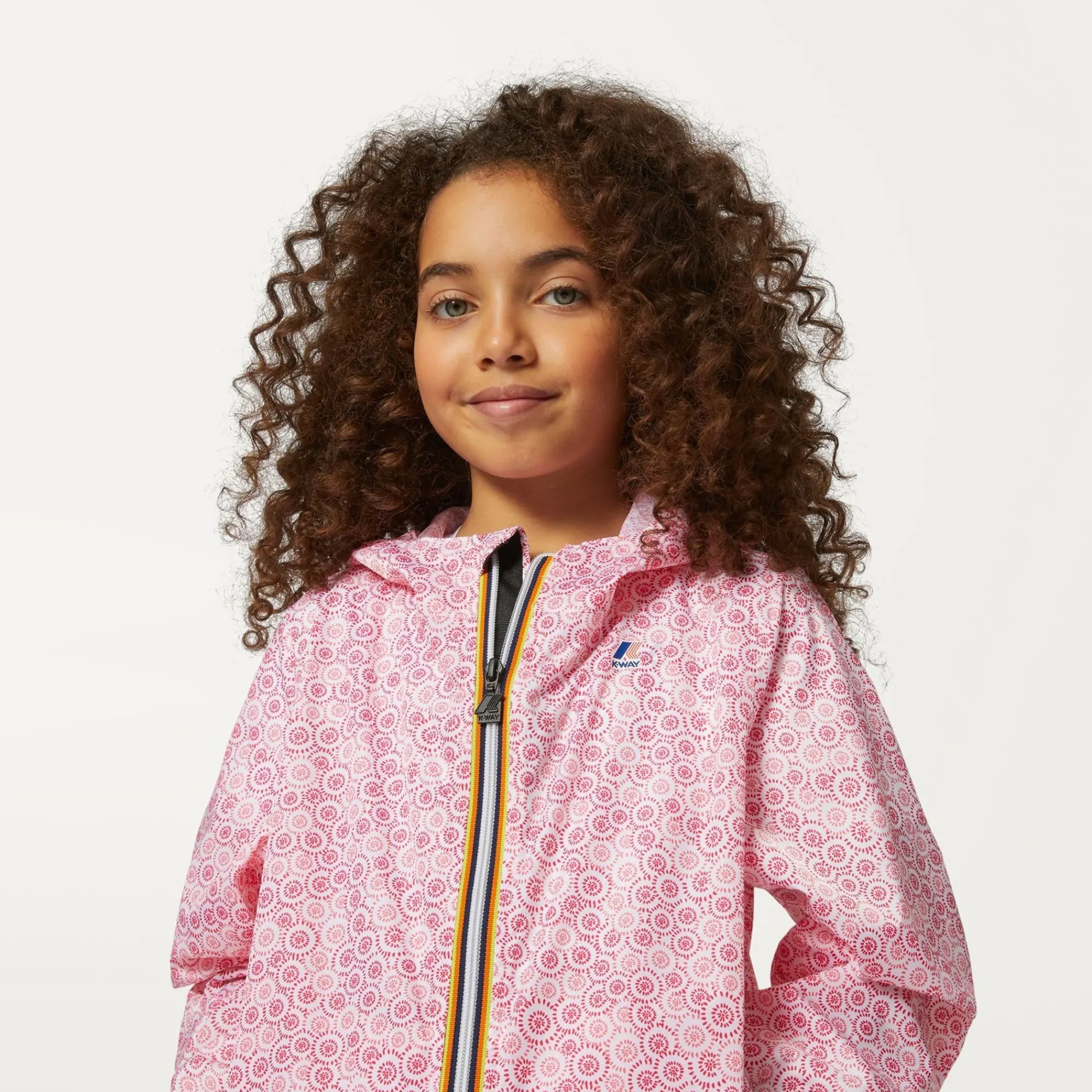 K-WAY P. Le Vrai 3.0 Claude Graphic - Jackets - Mid - Kid Unisex - Circles Wh-Pnk Cheap