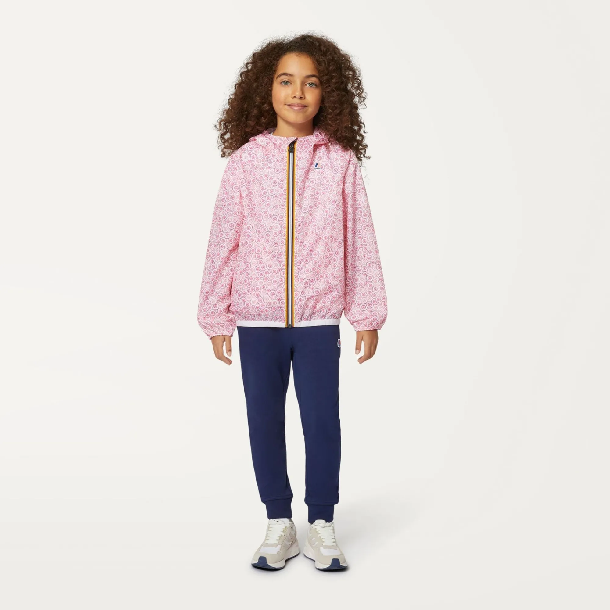 K-WAY P. Le Vrai 3.0 Claude Graphic - Jackets - Mid - Kid Unisex - Circles Wh-Pnk Cheap