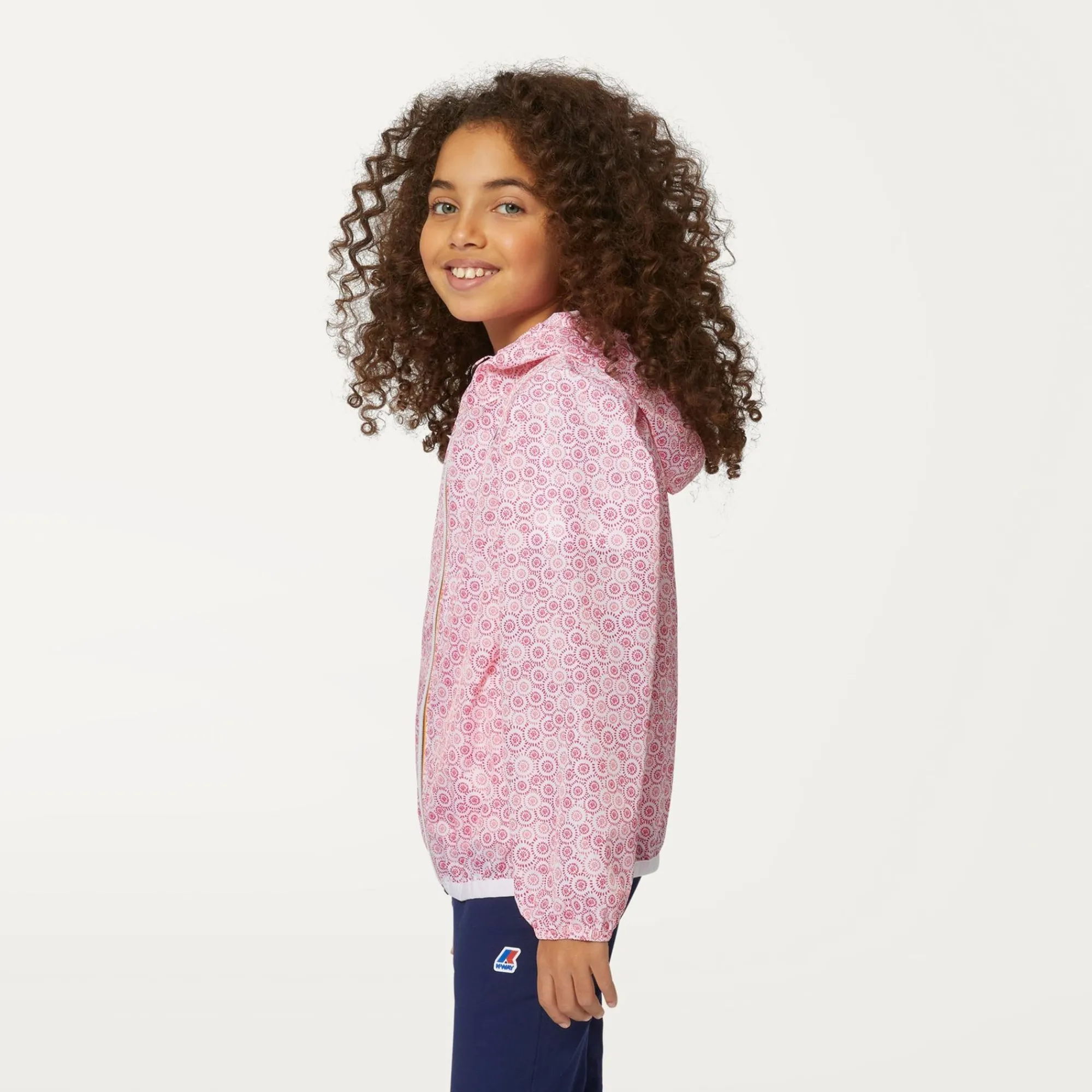 K-WAY P. Le Vrai 3.0 Claude Graphic - Jackets - Mid - Kid Unisex - Circles Wh-Pnk Cheap