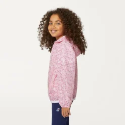 K-WAY P. Le Vrai 3.0 Claude Graphic - Jackets - Mid - Kid Unisex - Circles Wh-Pnk New