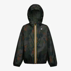 K-WAY P. Le Vrai 3.0 Claude Graphic - Jackets - Mid - Kid Unisex - Camo Green Blk Best Sale