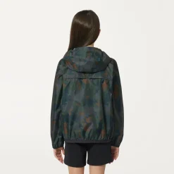K-WAY P. Le Vrai 3.0 Claude Graphic - Jackets - Mid - Kid Unisex - Camo Green Blk Best Sale