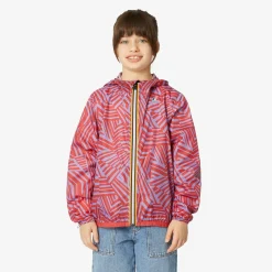 K-WAY P. Le Vrai 3.0 Claude Graphic - Jackets - Mid - Kid Unisex - Optical Violet Red Fashion
