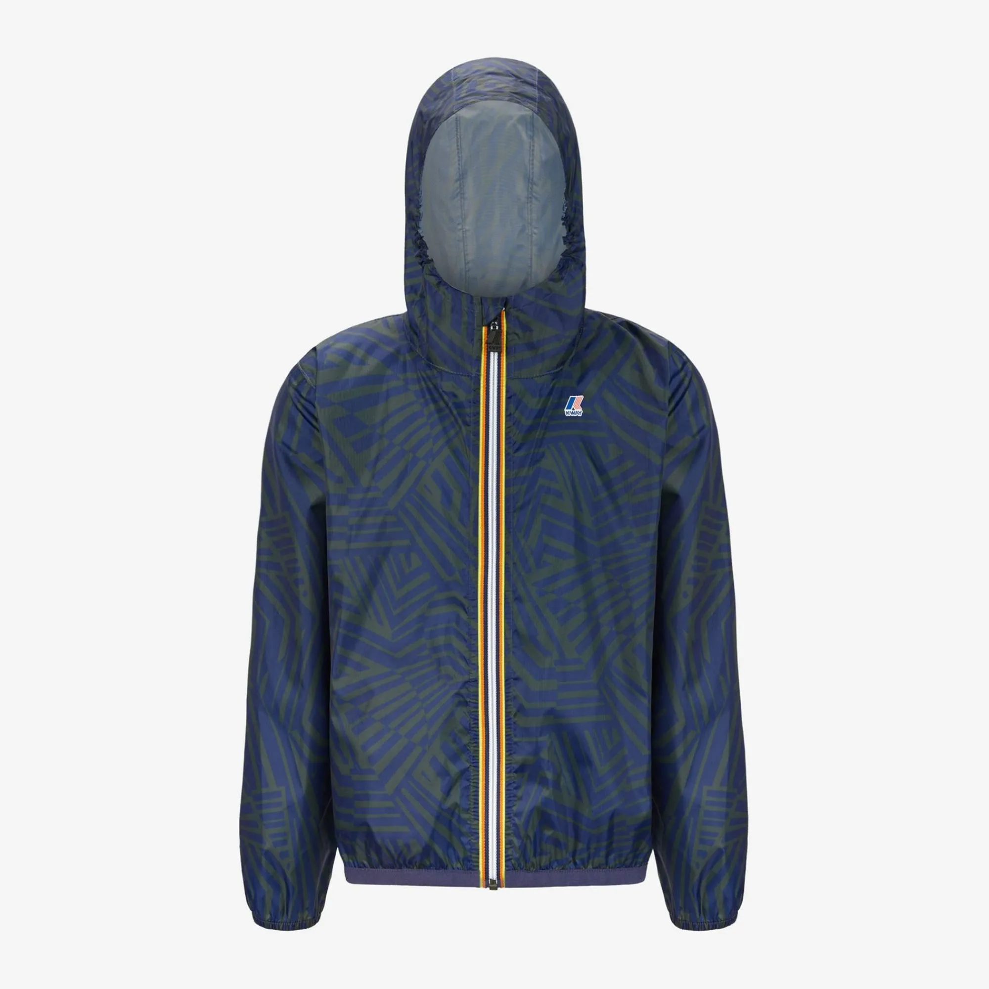 K-WAY P. Le Vrai 3.0 Claude Graphic - Jackets - Mid - Kid Unisex - Optical Green Blue New