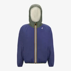 K-WAY P. Le Vrai 3.0 Claude Orsetto - Jackets - Mid - Kid Unisex - Ecru-Green B-Blue M Cheap