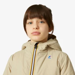 K-WAY P. Le Vrai 3.0 Claude Orsetto - Jackets - Mid - Kid Unisex - Ecru-Beige Grey New