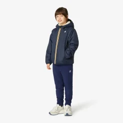 K-WAY P. Le Vrai 3.0 Claude Orsetto - Jackets - Mid - Kid Unisex - Ecru-Blue Depht Store