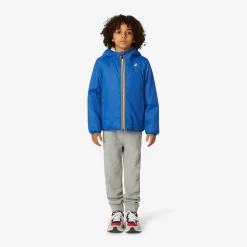 K-WAY P. Le Vrai 3.0 Claude Orsetto - Jackets - Mid - Kid Unisex - Ecru-Blue Royal Marine Shop
