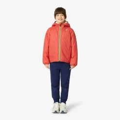K-WAY P. Le Vrai 3.0 Claude Orsetto - Jackets - Mid - Kid Unisex - Ecru-Red Jasper Best Sale