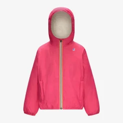 K-WAY P. Le Vrai 3.0 Claude Orsetto - Jackets - Mid - Kid Unisex - Ecru-Fuchsia Magenta Best Sale
