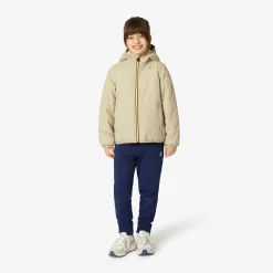 K-WAY P. Le Vrai 3.0 Claude Orsetto - Jackets - Mid - Kid Unisex - Ecru-Beige Grey Fashion