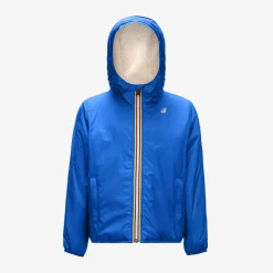 K-WAY P. Le Vrai 3.0 Claude Orsetto - Jackets - Mid - Kid Unisex - Ecru-Blue Royal Marine Online