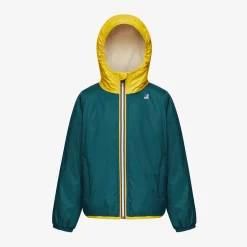 K-WAY P. Le Vrai 3.0 Claude Orsetto - Jackets - Mid - Kid Unisex - Ecru-Green P-Yellow Flash Sale