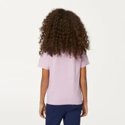 K-WAY P. Le Vrai 3.0 Edouard - T-Shirtstop - T-Shirt - Kid Unisex - Pink Lavender Outlet