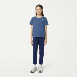 K-WAY P. Le Vrai 3.0 Edouard - T-Shirtstop - T-Shirt - Kid Unisex - Blue Indigo Flash Sale