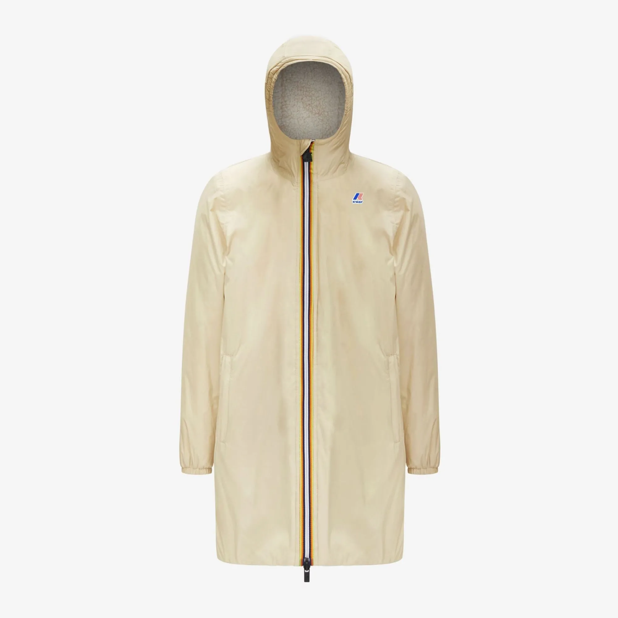 K-WAY P. Le Vrai 3.0 Eiffel Orsetto - Jackets - 3/4 Length - Kid Unisex - Ecru-Beige Grey Outlet