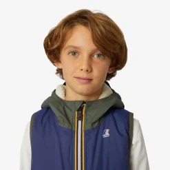 K-WAY P. Le Vrai 3.0 Orlan Orsetto - Jackets - Vest - Kid Unisex - Ecru-Green B-Blue M Best Sale