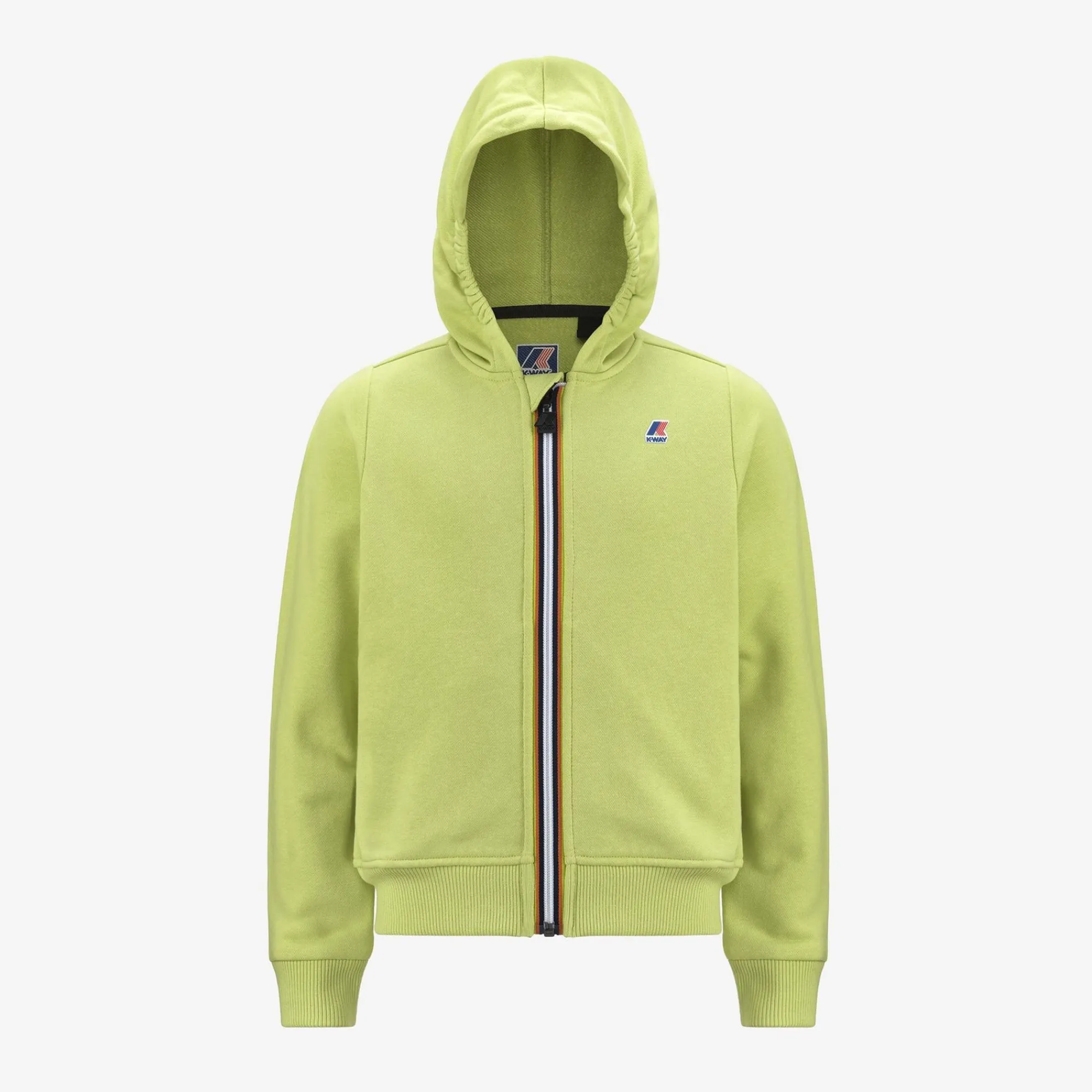 K-WAY P. Le Vrai Arnel Poly Cotton - Fleece - Jacket - Kid Unisex - Green Celery Clearance