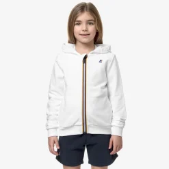 K-WAY P. Le Vrai Arnel Poly Cotton - Fleece - Jacket - Kid Unisex - White Best Sale