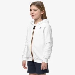 K-WAY P. Le Vrai Arnel Poly Cotton - Fleece - Jacket - Kid Unisex - White Best Sale