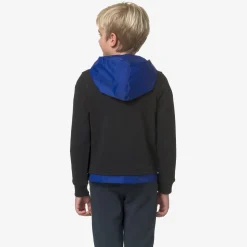 K-WAY P. Le Vrai Donat Nylon Pc - Fleece - Jumper - Boy - Black Pure-Blue Royal Marine Sale