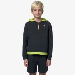 K-WAY P. Le Vrai Donat Nylon Pc - Fleece - Jumper - Boy - Blue Depth-Green Celery New