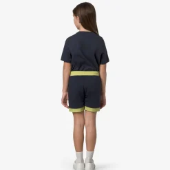 K-WAY P. Le Vrai Nest Nylon Pc - Shorts - Sportshorts - Kid Unisex - Blue Depth-Green Celery Fashion