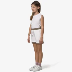 K-WAY P. Le Vrai Nest Nylon Pc - Shorts - Sportshorts - Kid Unisex - White-Beige Taupe Flash Sale
