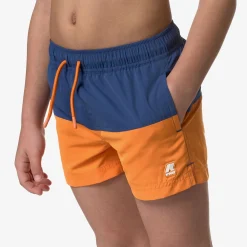 K-WAY P. Leslie - Bathing Suits - Swimming Trunk - Boy - Blue Fiord-Orange Md Flash Sale