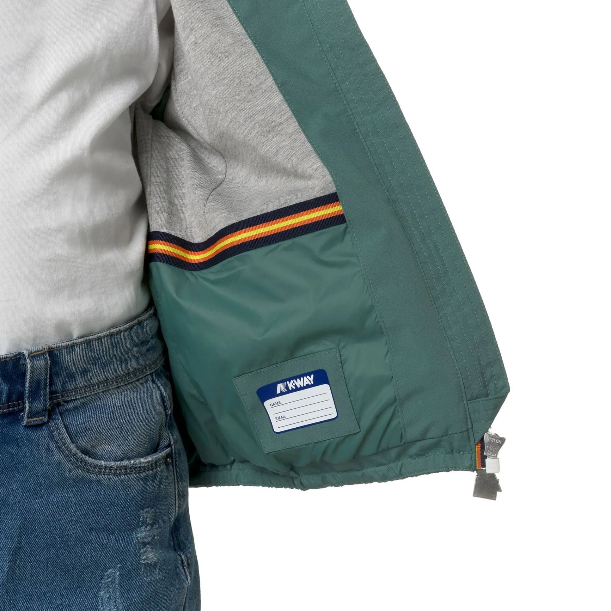 K-WAY P. Lily Stretch Poly Jersey - Jackets - Short - Girl - Green Palm Best