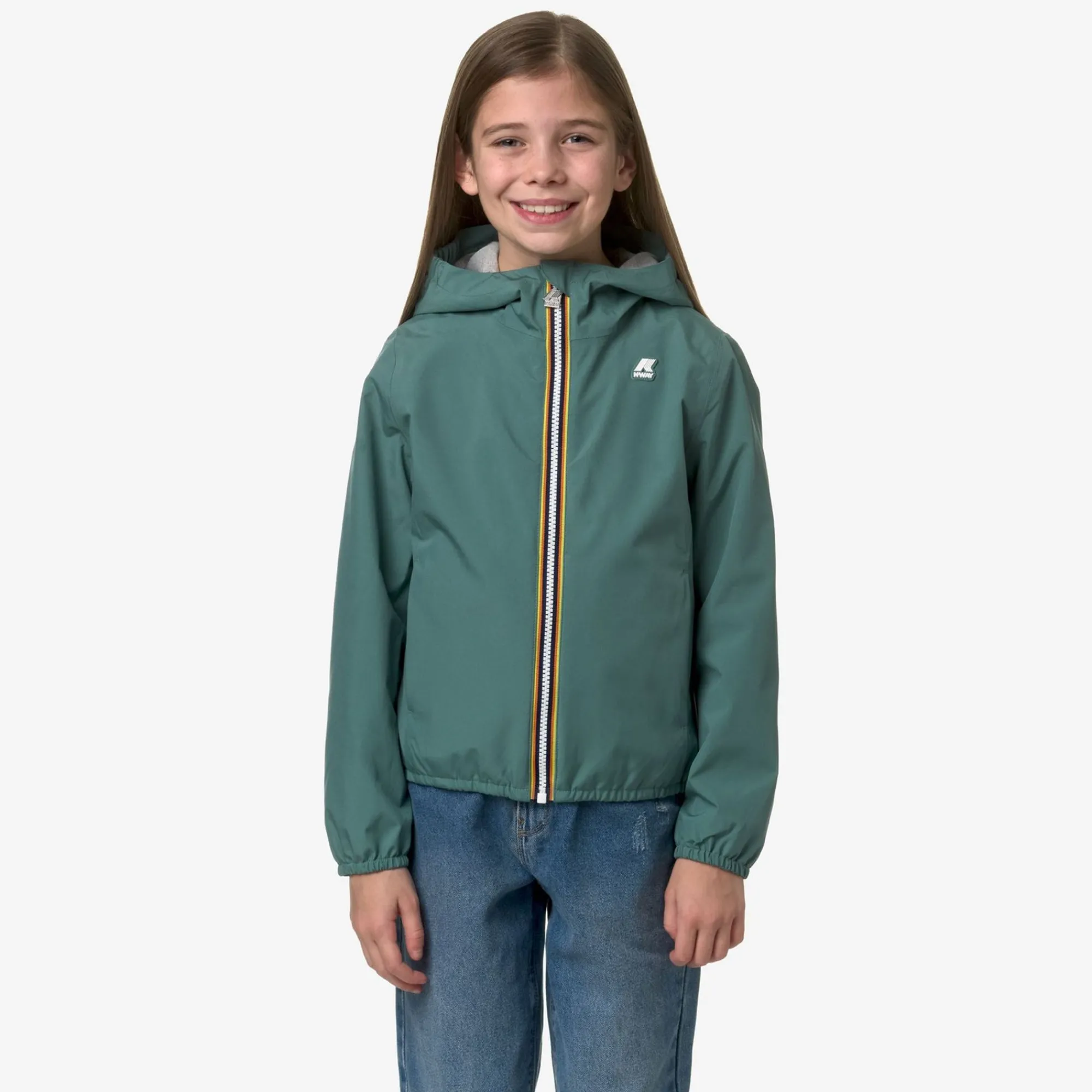 K-WAY P. Lily Stretch Poly Jersey - Jackets - Short - Girl - Green Palm Best