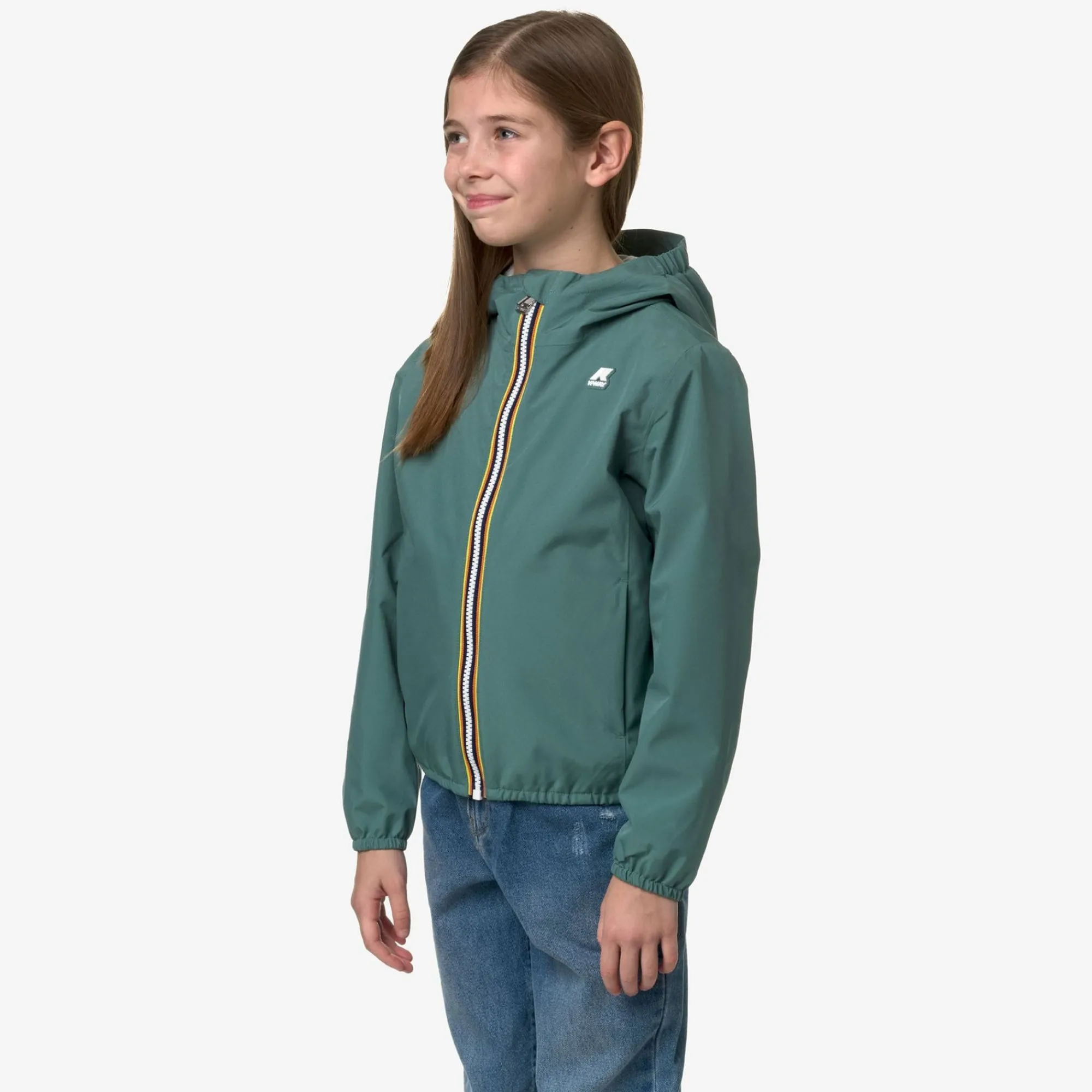 K-WAY P. Lily Stretch Poly Jersey - Jackets - Short - Girl - Green Palm Best