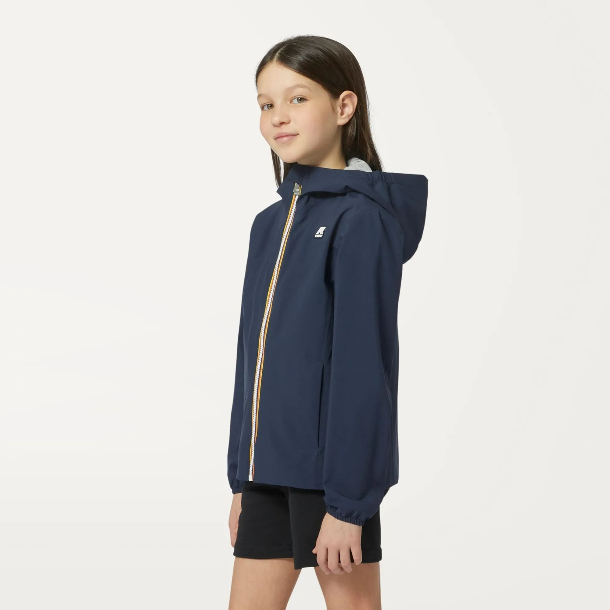K-WAY P. Marguerite Stretch Poly Jersey - Jackets - Mid - Girl - Blue Depth Fashion