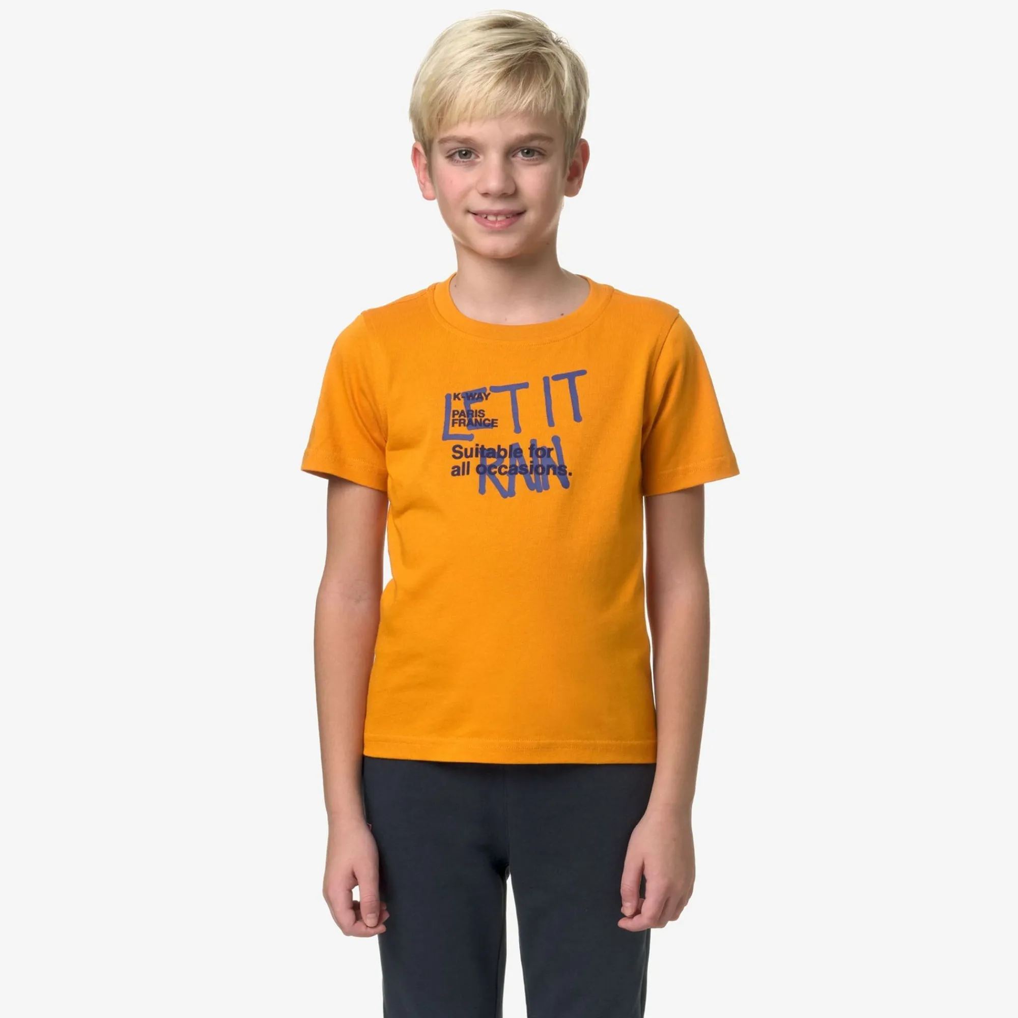 K-WAY P. Odom Let It Rain - T-Shirtstop - T-Shirt - Boy - Orange Md Online